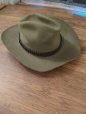 VTG John B Stetson 3X Beaver Dance Ranch Union Made Cowboy Hat Gray Size 7 picture