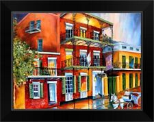 Hotel Villa Convento Black Framed Wall Art Print, New Orleans Home Decor picture
