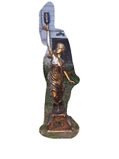 1976 Schlitz Beer Lighted Golden Statue Lady Goddess World Globe Parts Restore picture