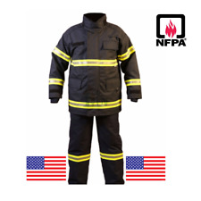 DYOB Firefighter Suit Fire Suit Turnout Gear MED Jacket/Pants w/ Overall straps picture