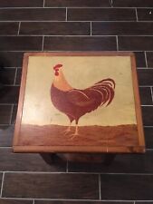 Rare Vintage Warren Kimble Rooster Kitchen Stool picture