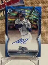 2023 Bowman Draft Hunter Haas 1st Bowman Blue Wave Refractor AUTO #/150 Rays picture