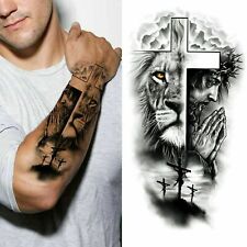 Cross Lion Waterproof Temporary Tattoo Sticker Fake Tatoo Body Art Arm Men Women picture