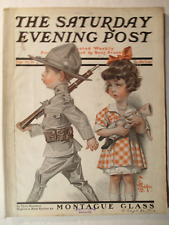 1916Sep Saturday Evening Post JC Leyendecker cover CHILD SOLDIER & YOUNG GIRL picture