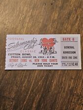 Vintage 1953 Detroit Lions Ticket Stub New York Giants Cottom Bowl AMAZING SHAPE picture
