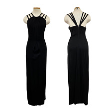 Vtg Vintage 1960s 60s Designer Rare Ceil Chapman Strappy Black Column Dress picture
