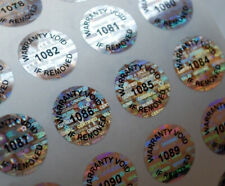 100 Silver Hologram Tamper Evident Warranty Void Security Labels Stickers Seals picture