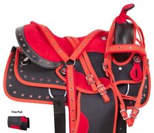 Horse Saddle Red CoduraTrail Barrel Synthetic Western Pleasure 13