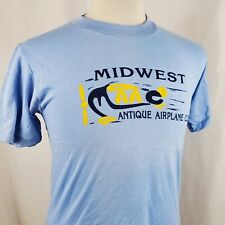 Vintage Midwest Antique Airplane Club T-Shirt Medium Single Stitch Deadstock 80s picture