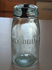 Quart WOODBURY Mason Fruit Jar w/Original Lid picture