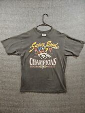 VintageDenver Broncos Superbowl XXXII XL T-Shirt 90s Black Thrashed Faded picture