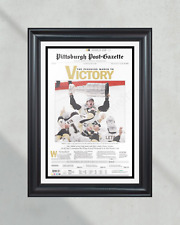 2009 Pittsburgh Penguins Stanley Cup Champion Framed Front Page Newspaper Print picture