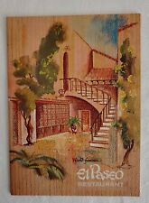 Vintage El Paseo Santa Barbara Calif. Restaurant Menu/Postcard 1965  picture