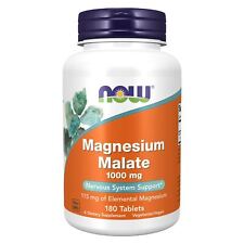 NOW FOODS Magnesium Malate 1000 mg - 180 Tablets picture