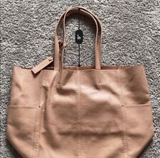 American Eagle genuine soft Pebble leather tote Blush Color USED picture