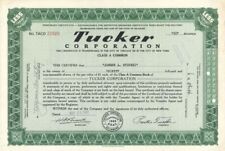Tucker Corporation - 1948 dated Automotive Green Stock Certificate - Only 50 Tuc picture
