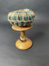 Antique Vintage Shaker Sewing Stand  Pin Cushion Spool Thread Lace Holder picture