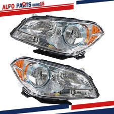 Headlights For 2008-2012 Chevy Malibu Halogen Chrome Clear Lens Left+Right Side picture