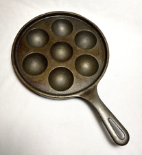 GRISWOLD ~ Vintage Cast Iron AEBLESKIVER PANCAKE BALL PAN (962) picture