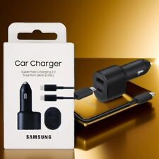 Original New Samsung 45W 2 Ports Super Fast Charging Dual Car Charger with Cable picture