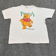 Vintage Disney Pooh T-Shirt Size L White Hanes Stedman Washington DC Graphic 90s picture
