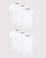 Hanes Men's White Crewneck T-Shirt 6-Pack Undershirt Tee TAGLESS FreshIQ Comfort picture