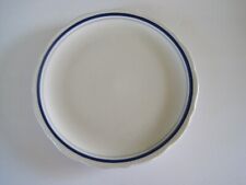 Syracuse China Plate Restaurant Quality White w/ Blue & Gray Scalloped Edge picture