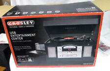 Crosley USB Entertainment Stereo Turntable Sound System CR-6001A Archiver NIB BK picture