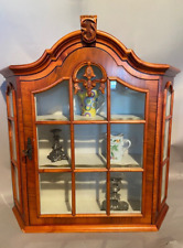 Elegant 1960s French Louis XVI Style Mahogany Wood Wall Cabinet With Glass Door picture