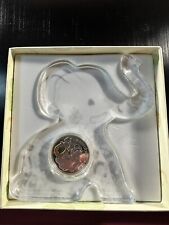 2014 NIue Triple Happiness Elephant with Gold Gild IN Acrylic Case 14.14 Gram AG picture
