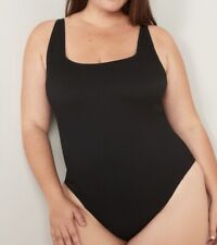Old Navy Removable Pads Square Neck Adjustable Ribbed Black NWT Swimsuit 2X Plus picture