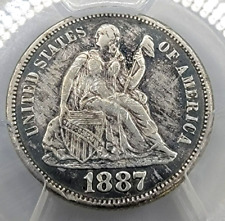 1887 S Seated Liberty Dime PCGS AU Details - 90% Silver -  picture