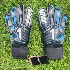 Rinat Meta Tactik Goalkeeper Gloves Finger Protection Black/Blue Size 9 New picture