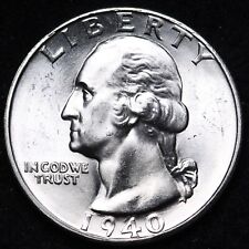 BU 1940-S Washington Silver Quarter UNCIRCULATED UNC MS picture