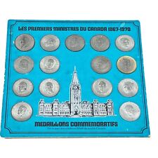 Shell Oil Token Coin Set Prime Minsters of Canada 15 Vintage 1970s Complete picture