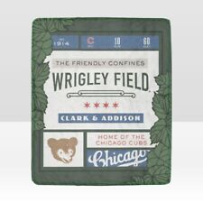 2024 Chicago Cubs Wrigley Field SGA Fleece Blanket 4/20/24 picture