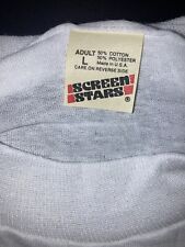 Vintage: NOS Large Screen Stars Blank White T-shirt.  Single Stitch. 50/50. USA. picture