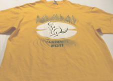 DEF LEPPARD Australia 2011 Concert Tour Yellow Kangaroo Rock Metal T-Shirt 2XL picture