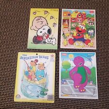 Lot (4) Vintage Playskool My First Puzzle Baby Muppets Snoopy 1958 Barney 1994   picture