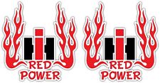 2X IH INTERNATIONAL HARVESTER RED POWER FIRE 3M STICKER TRUCK CAR TRACTOR DECAL picture