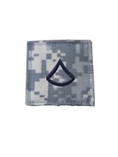 US Army ACU Rank E-3 PFC Private First Class Patch w Hook Fastener Made in USA picture