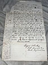 Antique 1869 Surveyor & Civil Engineer Letter on Wilsonville Pond Thompson CT picture