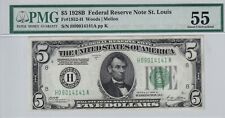 H09014141A 1928B UNCIRCULATED GREEN SEAL FIVE DOLLAR NOTE BOOK VALUE 300-1'250 picture