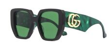 Gucci GG 0956S-001 Black/Green Oversized Geometric Women's Sunglasses picture