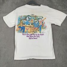 Vintage Caribbean Soul T Shirt Mens Medium Short Sleeve Shark Fin Girl 80s Beach picture