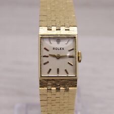 Vintage c.1950's Rolex Ladies 14k Yellow Gold Bracelet Watch Quartz Conversion picture