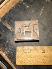 Print Block “ Young Horse “ Copper Face, Great Details picture