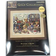 New Dimensions The Gold Collection Buttons N Bears Counted Cross Stitch 35151 picture