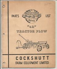 Original Cockshutt 4A Tractor Plow Parts List Catalog No. C-698R Dated 11-1957 picture