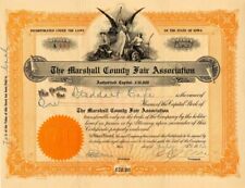 Marshall County Fair Association - Stock Certificate - General Stocks picture